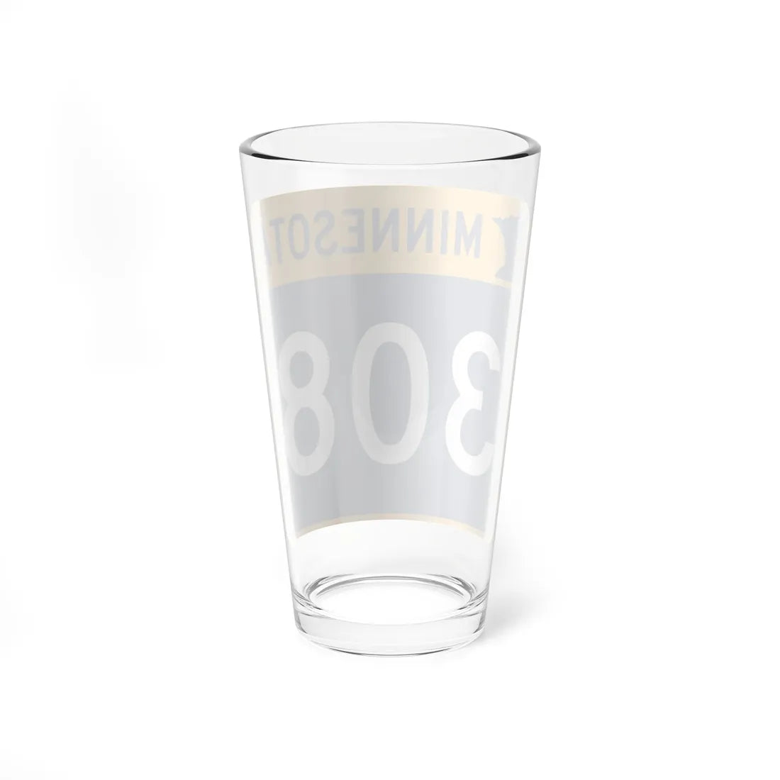 MN-308 (Minnesota) (Road Sign) Pint Glass 16oz - Go Mug Yourself