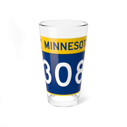 MN-308 wide (Minnesota) (Road Sign) Pint Glass 16oz - Go Mug Yourself