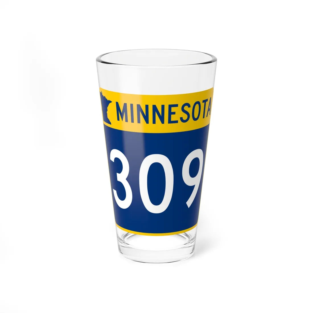 MN-309 (Minnesota) (Road Sign) Pint Glass 16oz 16oz - Go Mug Yourself