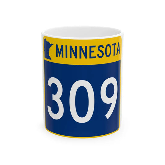 MN-309 (Minnesota) (Road Sign) White Coffee Mug 11oz - Go Mug Yourself