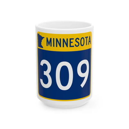 MN-309 (Minnesota) (Road Sign) White Coffee Mug 15oz - Go Mug Yourself