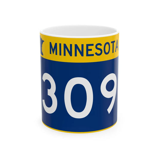 MN-309 wide (Minnesota) (Road Sign) White Coffee Mug 11oz - Go Mug Yourself