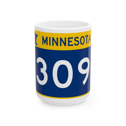 MN-309 wide (Minnesota) (Road Sign) White Coffee Mug 15oz - Go Mug Yourself