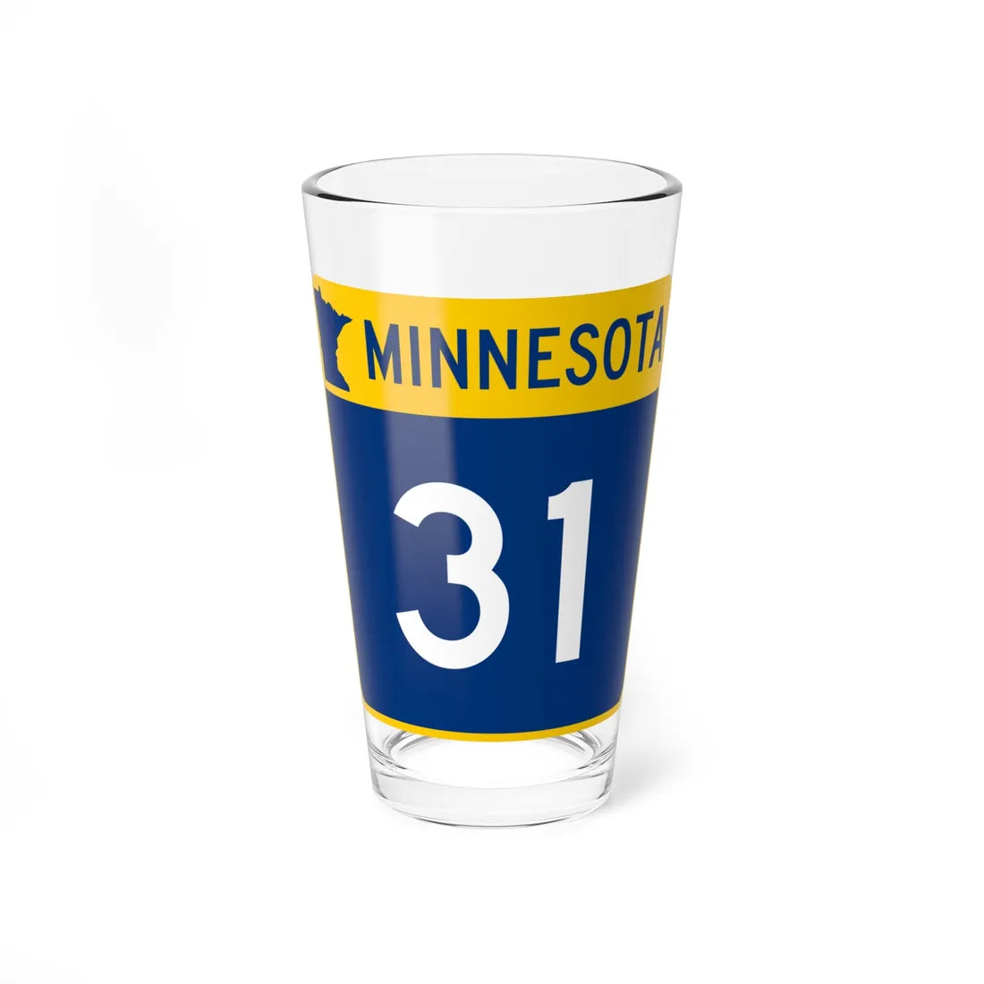 MN-31 (Minnesota) (Road Sign) Pint Glss 16oz 16oz - Go Mug Yourself