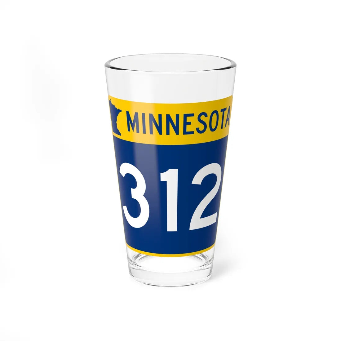 MN-312 (Minnesota) (Road Sign) Pint Glss 16oz 16oz - Go Mug Yourself