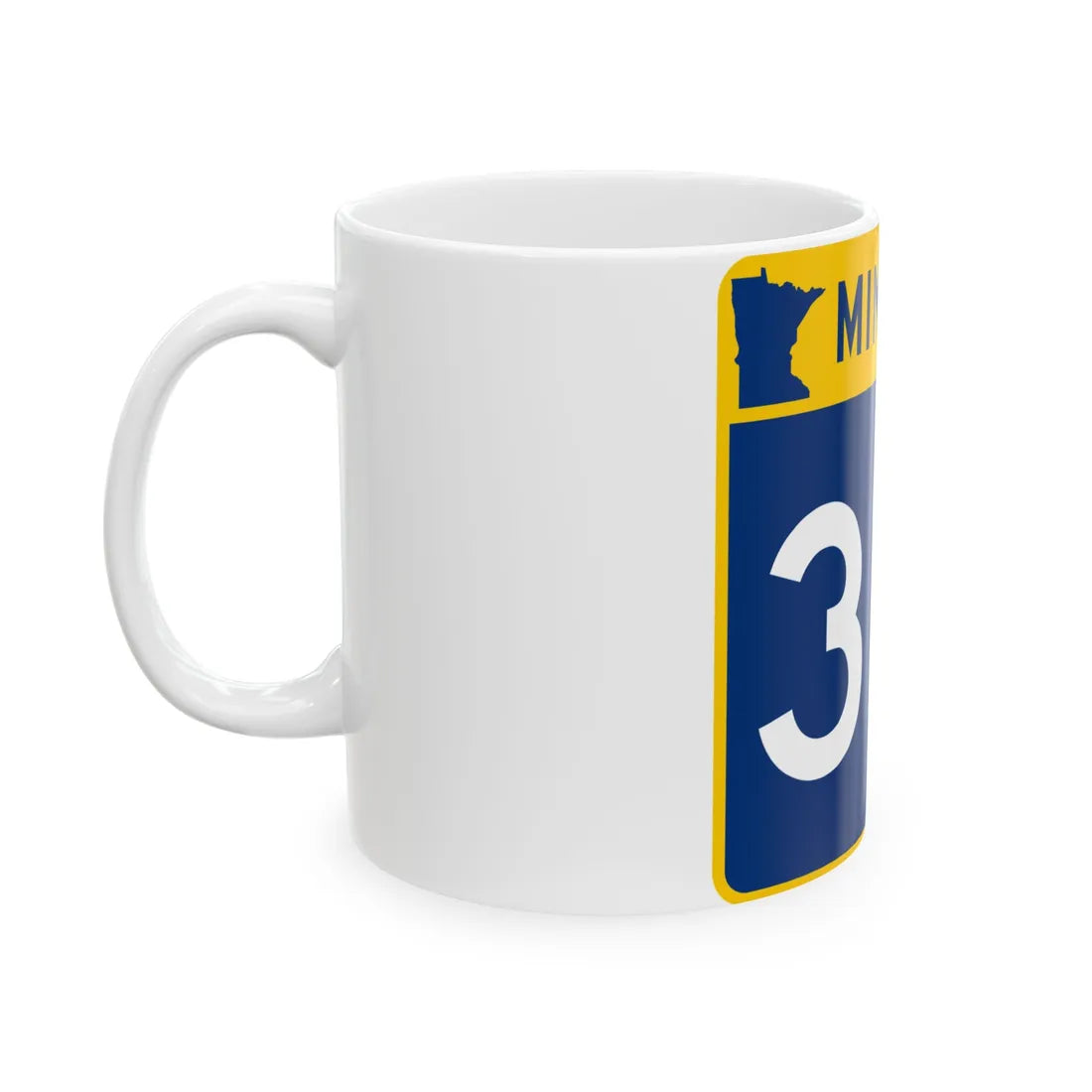 MN-313 (Minnesota) (Road Sign) White Coffee Mug - Go Mug Yourself