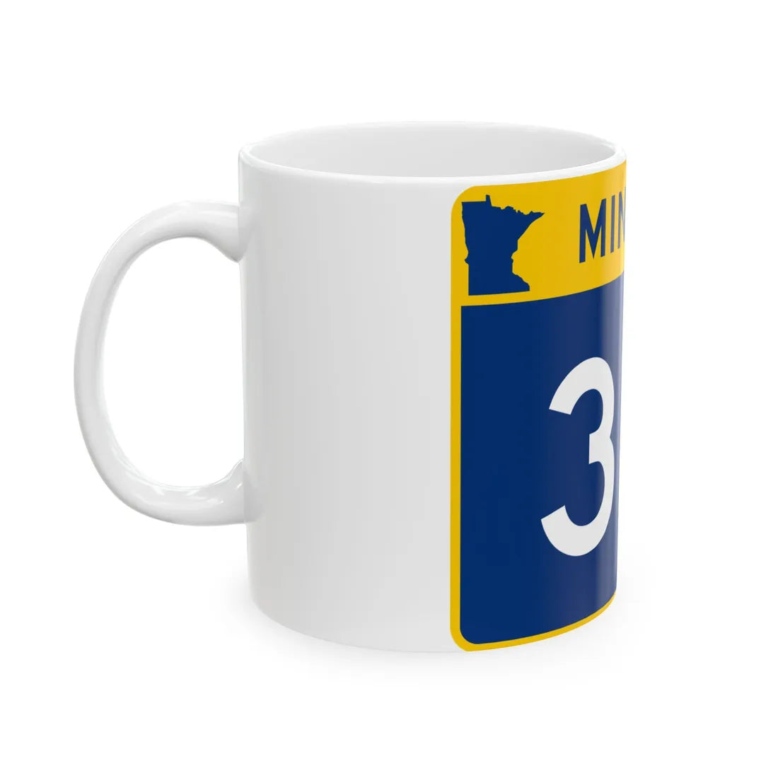 MN-313 wide (Minnesota) (Road Sign) White Coffee Mug - Go Mug Yourself