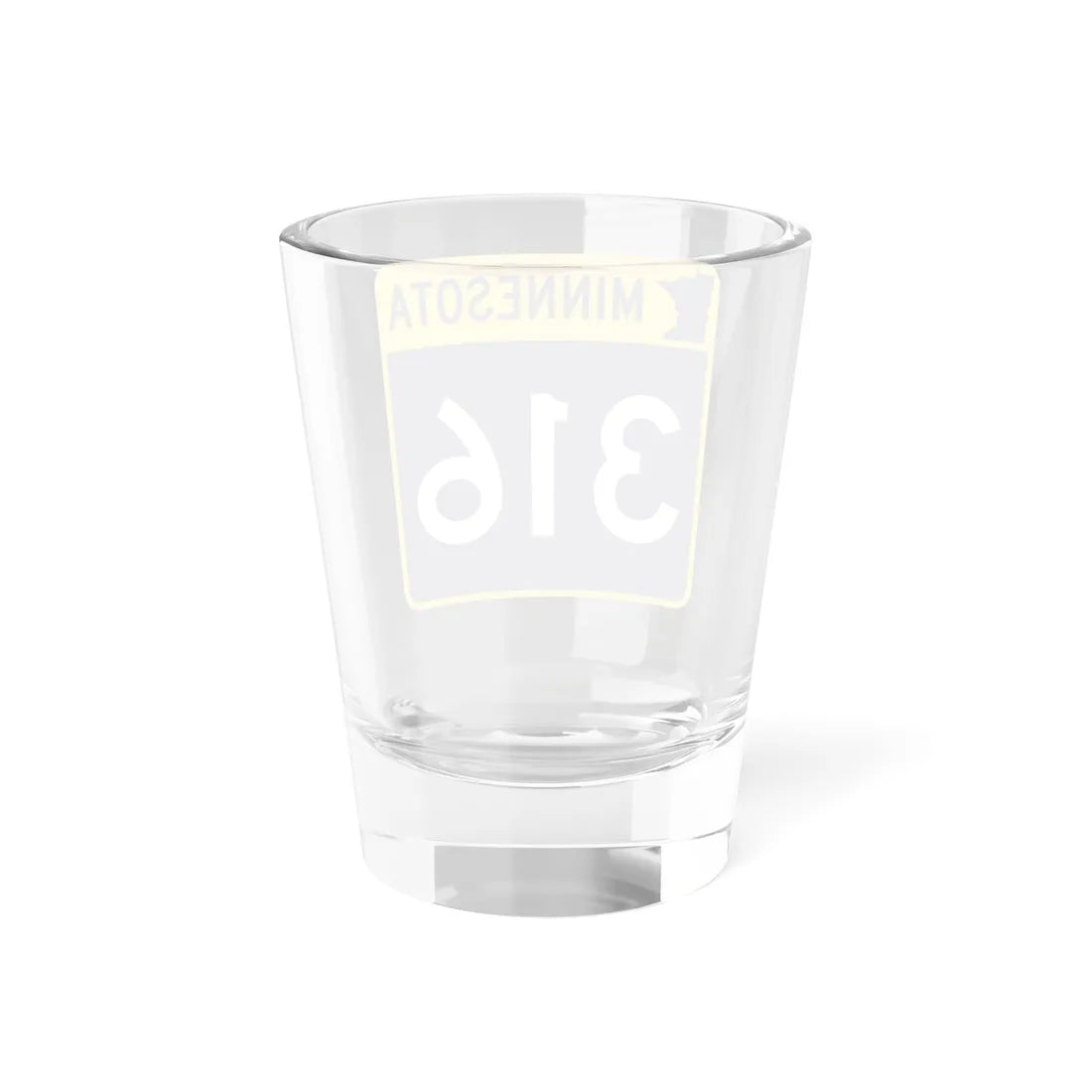MN-316 (Minnesota) (Road Sign) Shot Glass 1.5oz - Go Mug Yourself