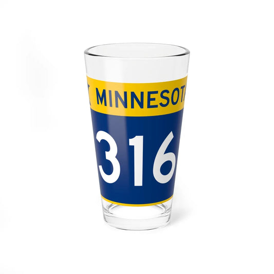 MN-316 wide (Minnesota) (Road Sign) Pint Glass 16oz 16oz - Go Mug Yourself