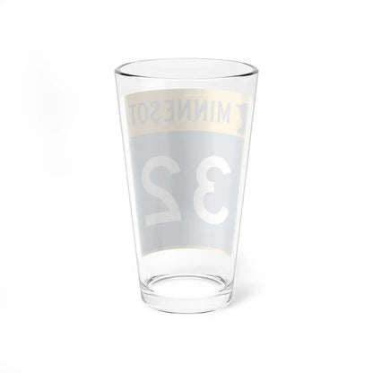MN-32 (Minnesota) (Road Sign) Pint Glass 16oz - Go Mug Yourself