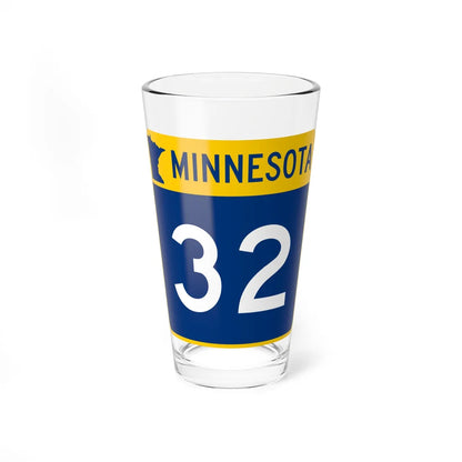 MN-32 (Minnesota) (Road Sign) Pint Glss 16oz 16oz - Go Mug Yourself