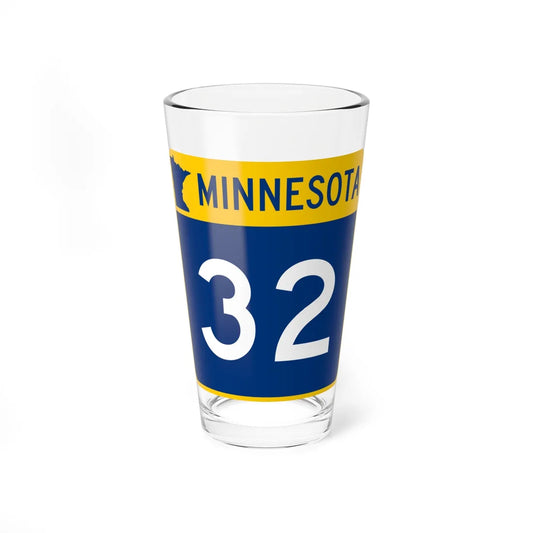 MN-32 (Minnesota) (Road Sign) Pint Glss 16oz 16oz - Go Mug Yourself