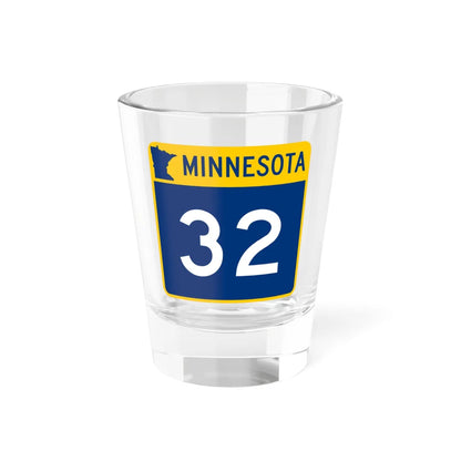MN-32 (Minnesota) (Road Sign) Shot Glass 1.5oz 1.5oz - Go Mug Yourself