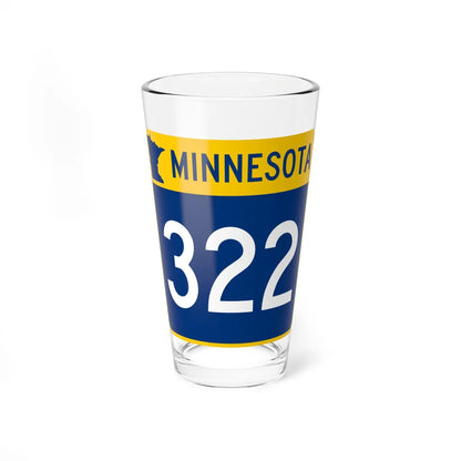 MN-322 (Minnesota) (Road Sign) Pint Glass 16oz 16oz - Go Mug Yourself