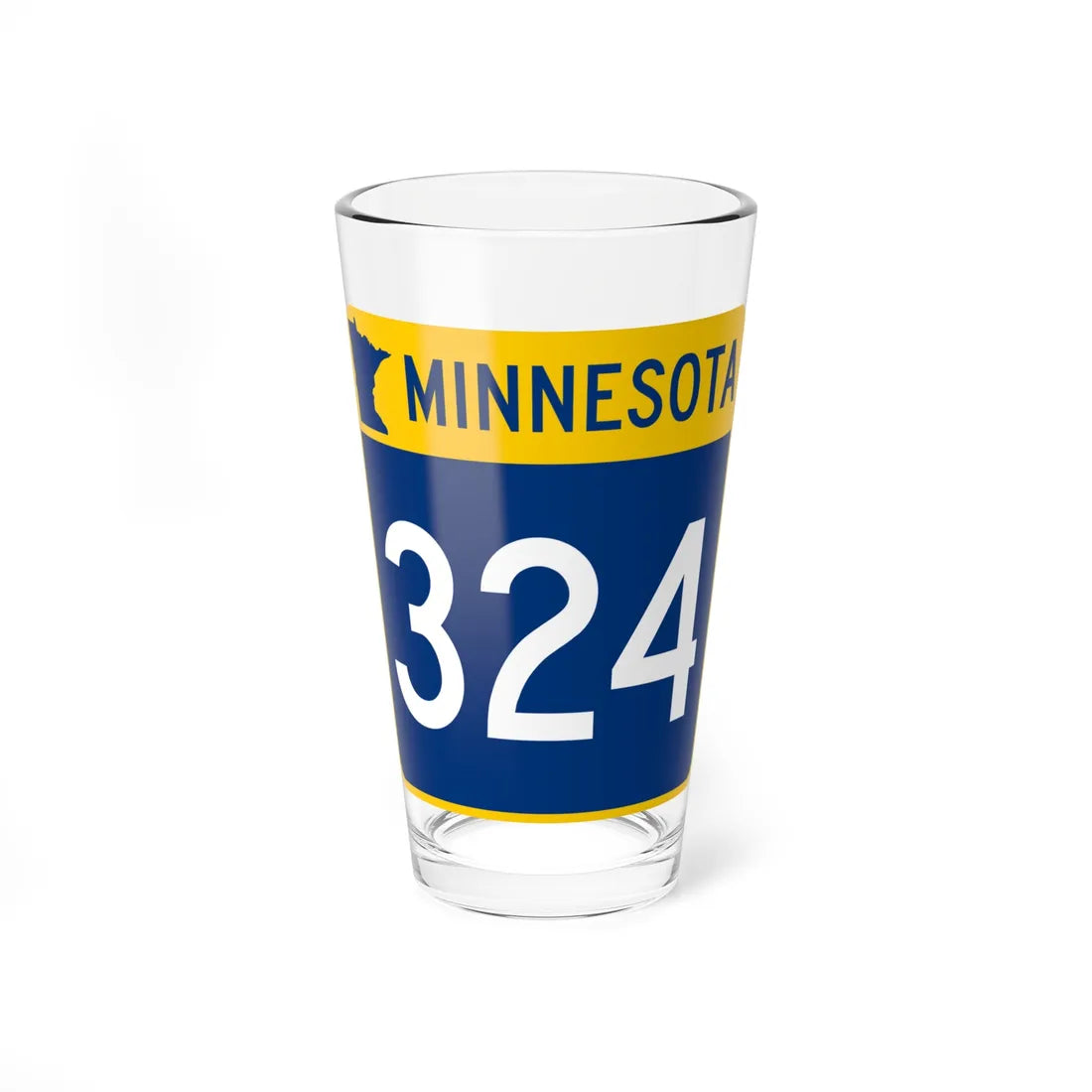 MN-324 (Minnesota) (Road Sign) Pint Glss 16oz 16oz - Go Mug Yourself