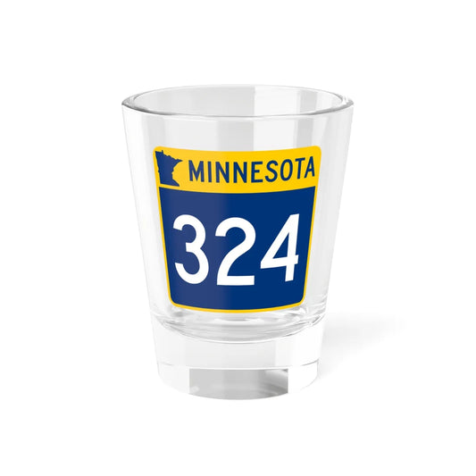 MN-324 (Minnesota) (Road Sign) Shot Glass 1.5oz 1.5oz - Go Mug Yourself