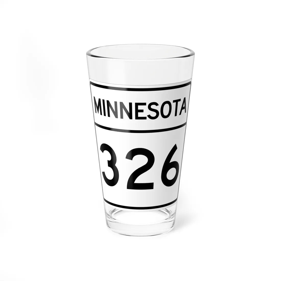 MN-326 1948 (Minnesota) (Road Sign) Pint Glass 16oz 16oz - Go Mug Yourself