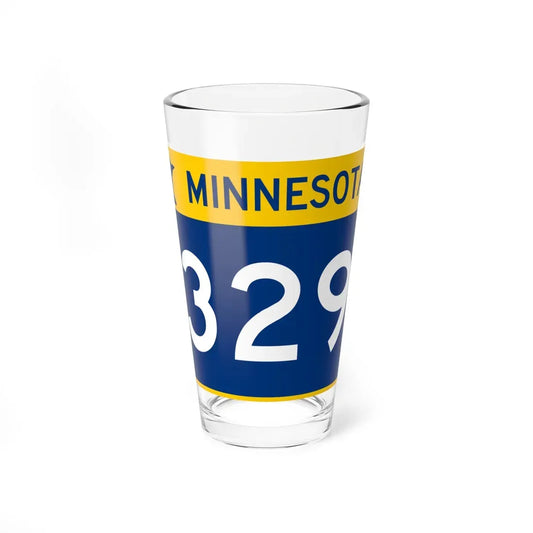 MN-329 wide (Minnesota) (Road Sign) Pint Glass 16oz 16oz - Go Mug Yourself