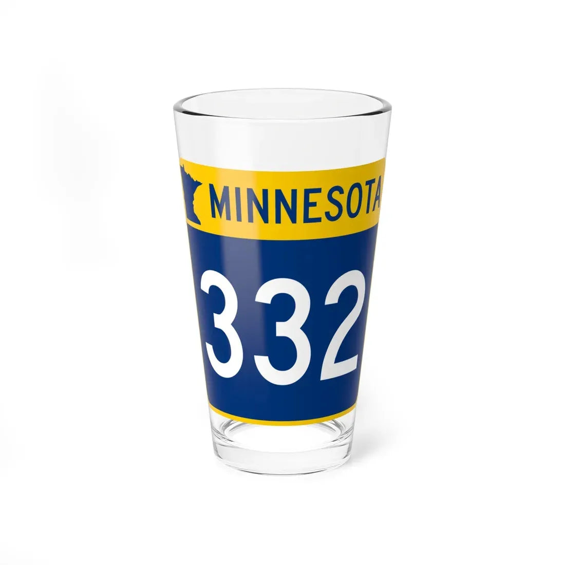MN-332 (Minnesota) (Road Sign) Pint Glass 16oz 16oz - Go Mug Yourself