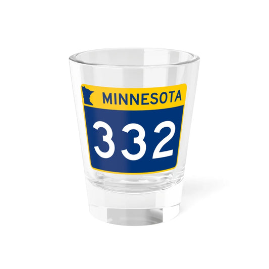 MN-332 wide (Minnesota) (Road Sign) Shot Glass 1.5oz 1.5oz - Go Mug Yourself