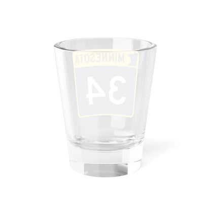 MN-34 (Minnesota) (Road Sign) Shot Glass 1.5oz - Go Mug Yourself