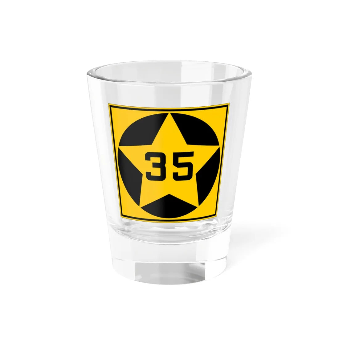 MN-35 1920 (Minnesota) (Road Sign) Shot Glass 1.5oz 1.5oz - Go Mug Yourself