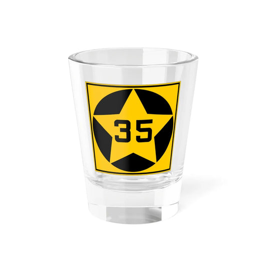 MN-35 1920 (Minnesota) (Road Sign) Shot Glass 1.5oz 1.5oz - Go Mug Yourself