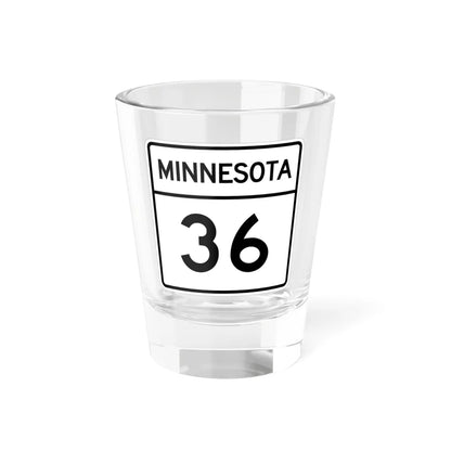 MN-36 1948 (Minnesota) (Road Sign) Shot Glass 1.5oz 1.5oz - Go Mug Yourself