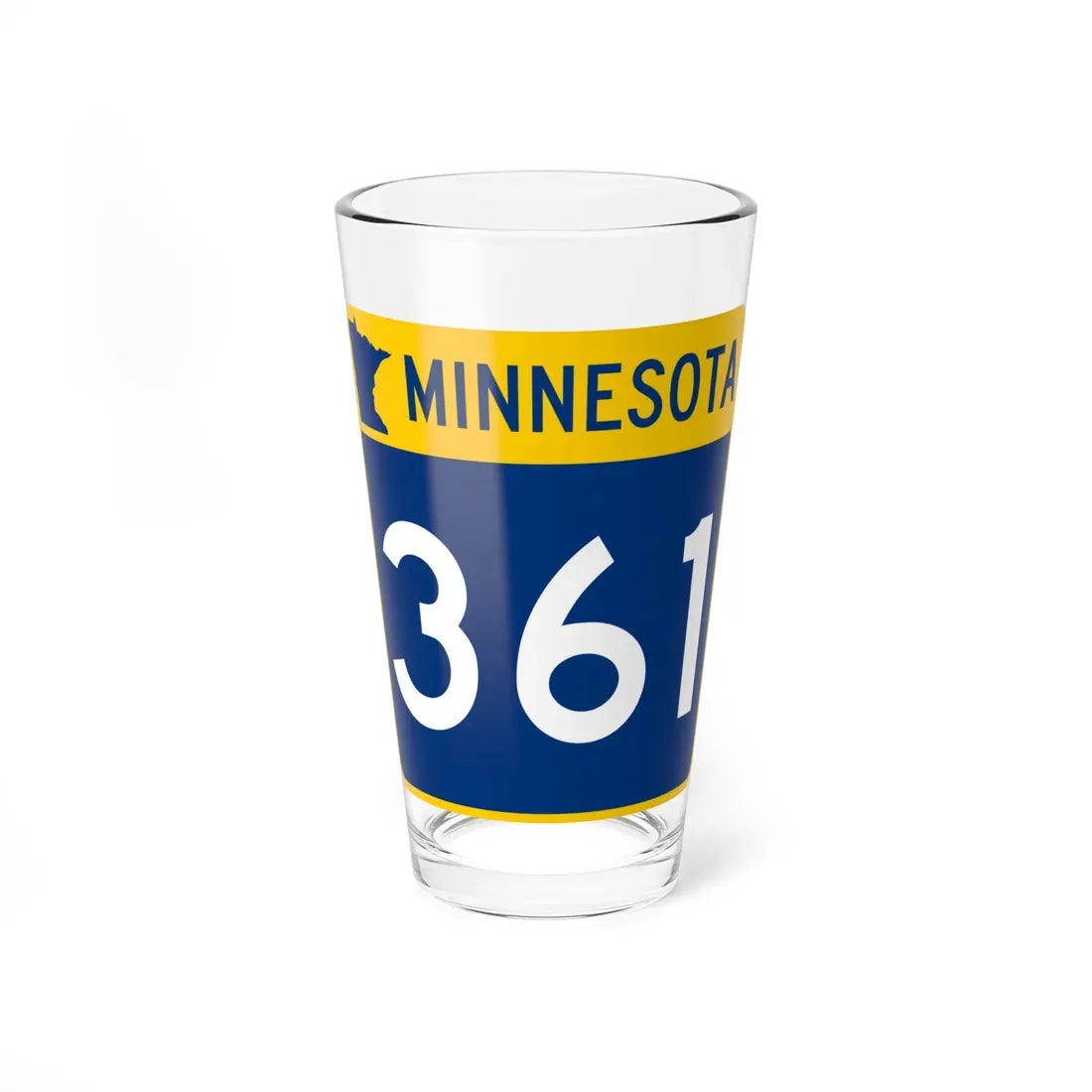 MN-361 (Minnesota) (Road Sign) Pint Glass 16oz 16oz - Go Mug Yourself
