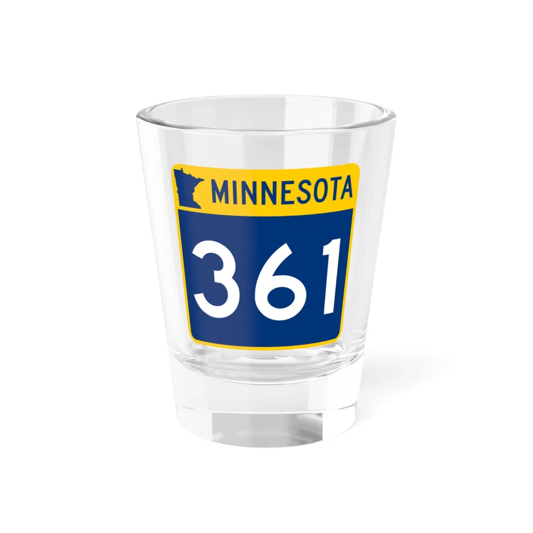 MN-361 (Minnesota) (Road Sign) Shot Glass 1.5oz 1.5oz - Go Mug Yourself