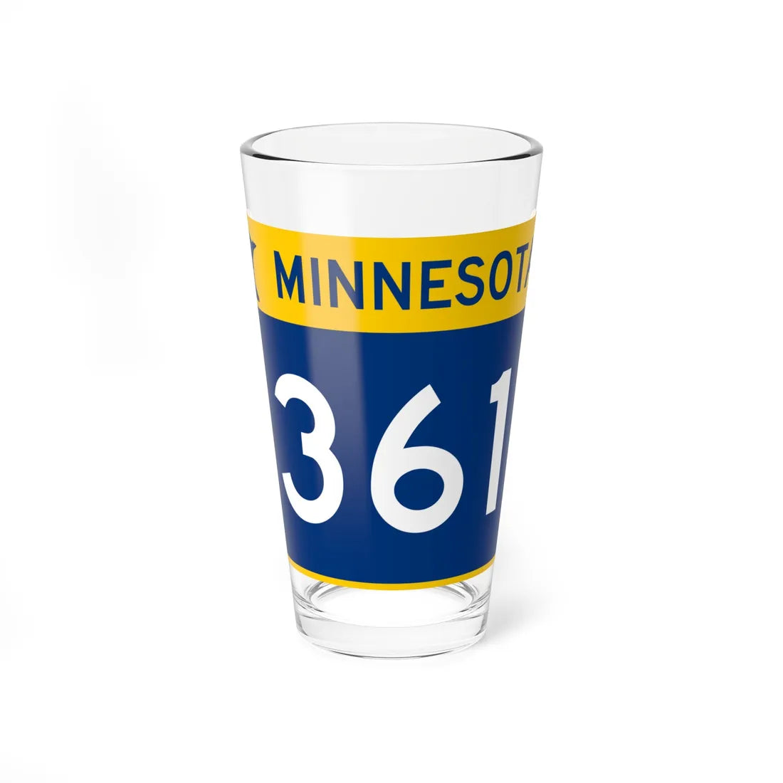 MN-361 wide (Minnesota) (Road Sign) Pint Glss 16oz 16oz - Go Mug Yourself