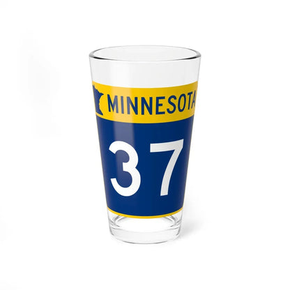 MN-37 (Minnesota) (Road Sign) Pint Glass 16oz 16oz - Go Mug Yourself