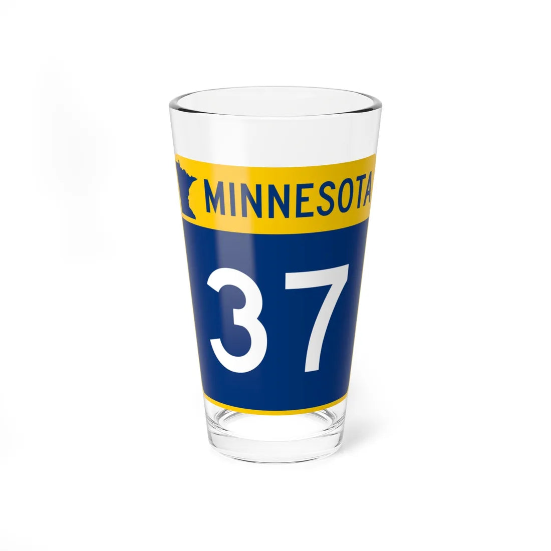 MN-37 (Minnesota) (Road Sign) Pint Glss 16oz 16oz - Go Mug Yourself