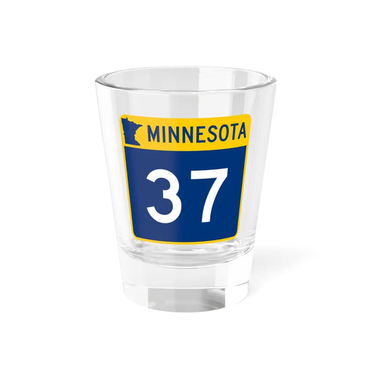 MN-37 (Minnesota) (Road Sign) Shot Glass 1.5oz 1.5oz - Go Mug Yourself