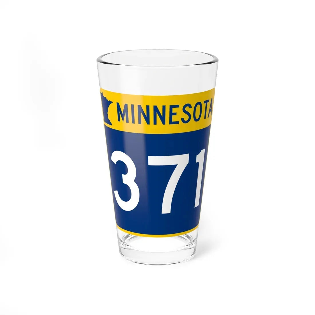 MN-371 (Minnesota) (Road Sign) Pint Glass 16oz 16oz - Go Mug Yourself