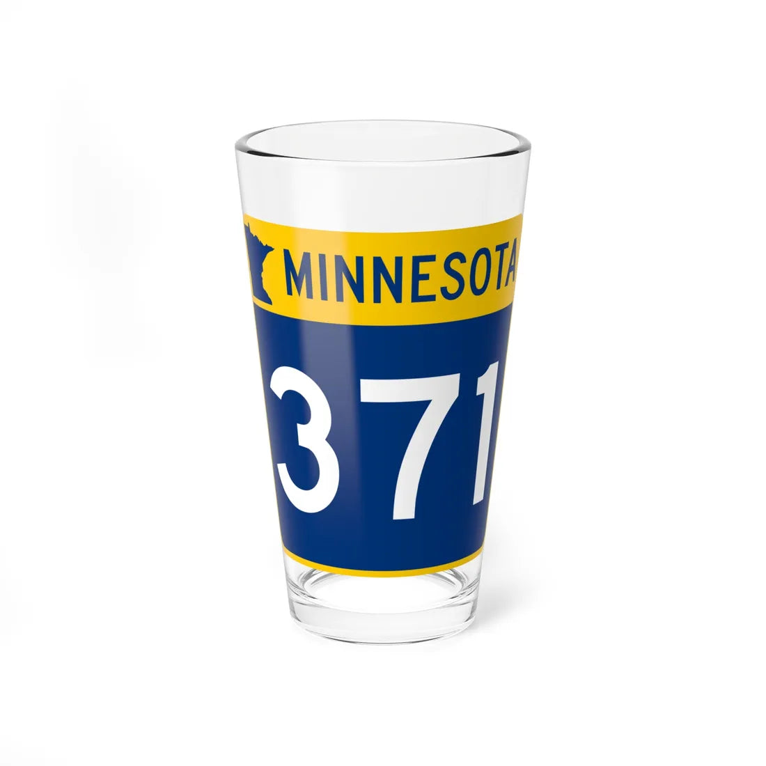 MN-371 (Minnesota) (Road Sign) Pint Glss 16oz 16oz - Go Mug Yourself