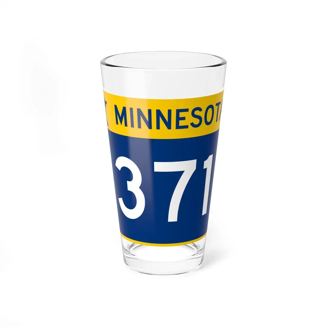 MN-371 wide (Minnesota) (Road Sign) Pint Glass 16oz 16oz - Go Mug Yourself