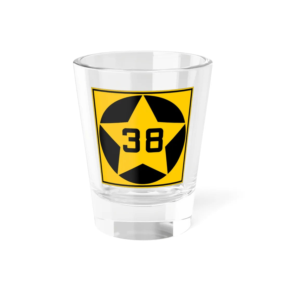 MN-38 1920 (Minnesota) (Road Sign) Shot Glass 1.5oz 1.5oz - Go Mug Yourself