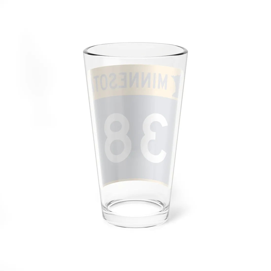 MN-38 (Minnesota) (Road Sign) Pint Glass 16oz - Go Mug Yourself