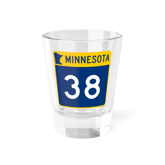 MN-38 (Minnesota) (Road Sign) Shot Glass 1.5oz 1.5oz - Go Mug Yourself