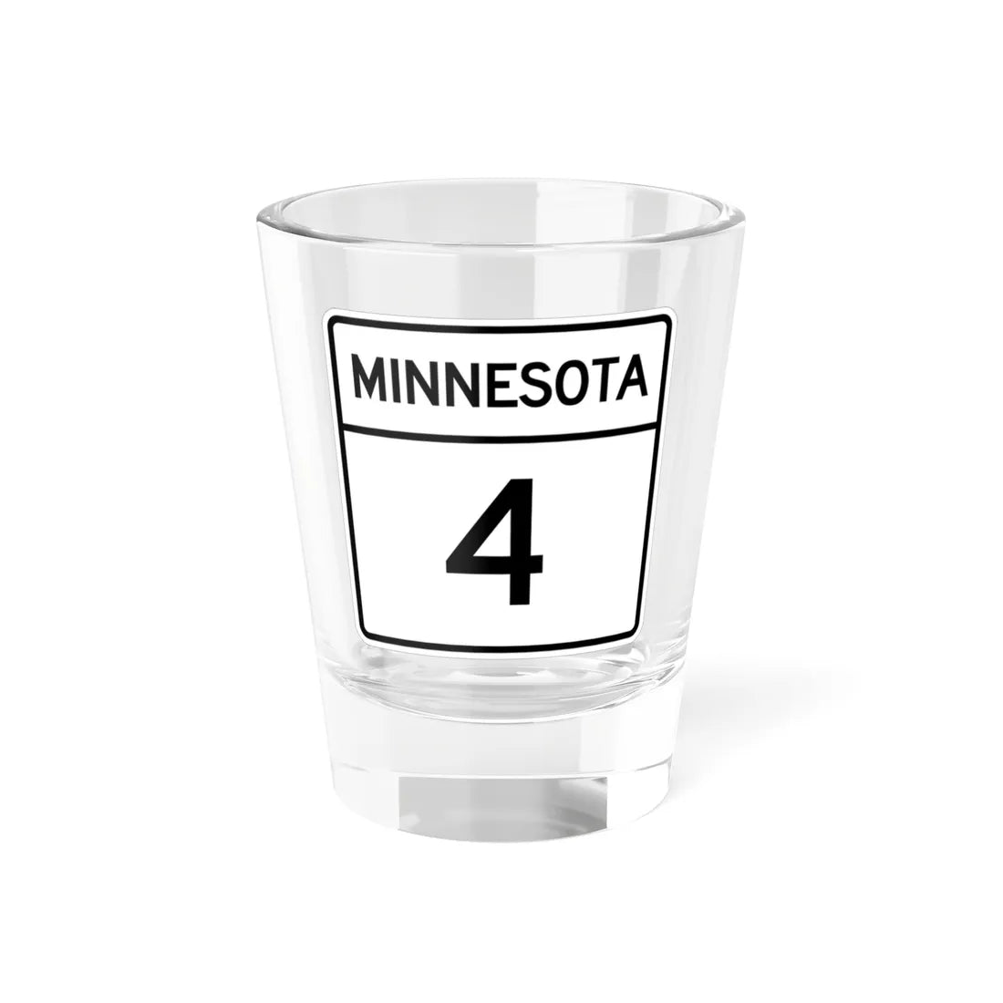 MN-4 1948 (Minnesota) (Road Sign) Shot Glass 1.5oz 1.5oz - Go Mug Yourself