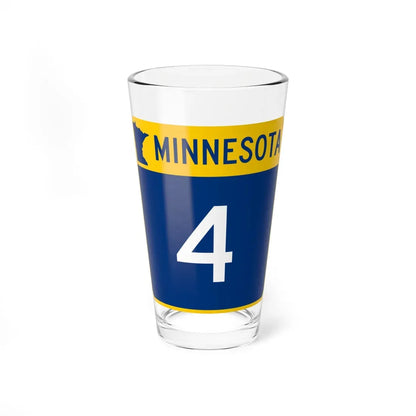 MN-4 (Minnesota) (Road Sign) Pint Glass 16oz 16oz - Go Mug Yourself
