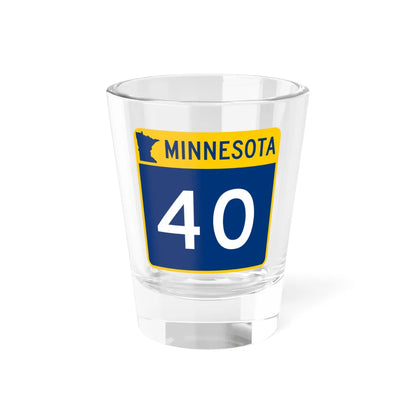 MN-40 (Minnesota) (Road Sign) Shot Glass 1.5oz 1.5oz - Go Mug Yourself