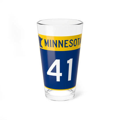 MN-41 (Minnesota) (Road Sign) Pint Glass 16oz 16oz - Go Mug Yourself