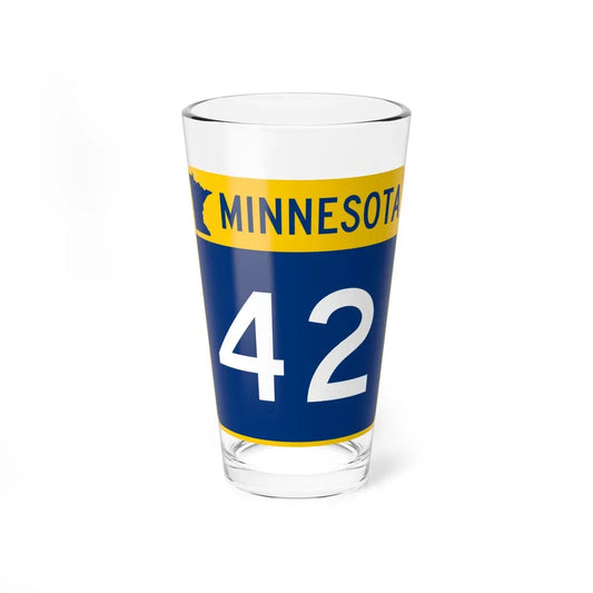MN-42 (Minnesota) (Road Sign) Pint Glass 16oz 16oz - Go Mug Yourself