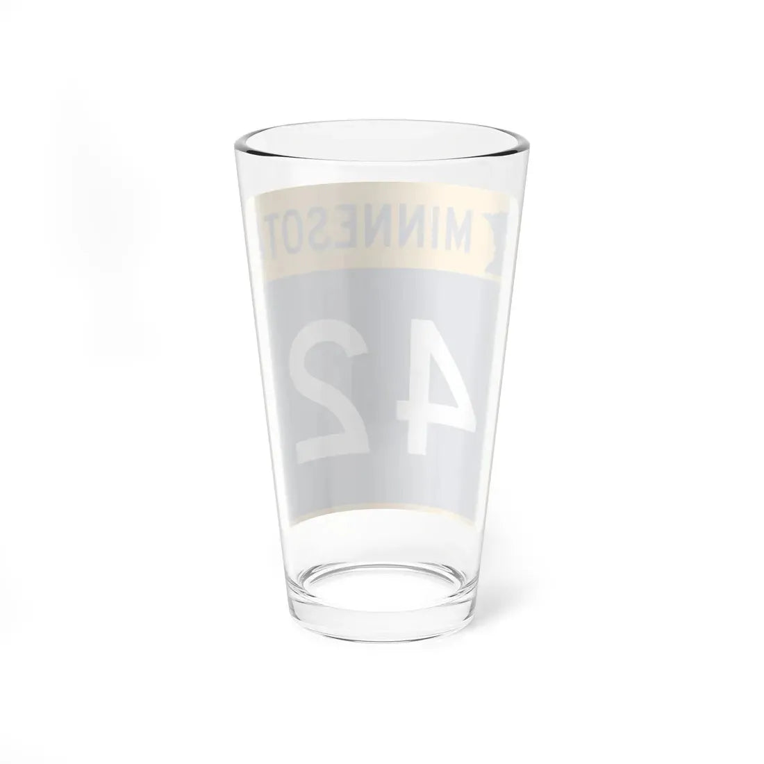 MN-42 (Minnesota) (Road Sign) Pint Glass 16oz - Go Mug Yourself