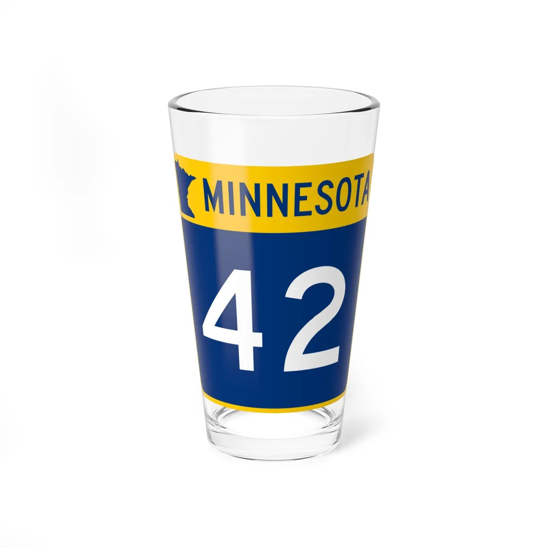 MN-42 (Minnesota) (Road Sign) Pint Glss 16oz 16oz - Go Mug Yourself