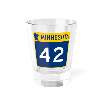MN-42 (Minnesota) (Road Sign) Shot Glass 1.5oz 1.5oz - Go Mug Yourself