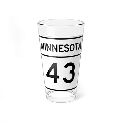 MN-43 1948 (Minnesota) (Road Sign) Pint Glass 16oz 16oz - Go Mug Yourself