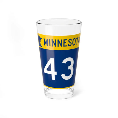 MN-43 (Minnesota) (Road Sign) Pint Glss 16oz 16oz - Go Mug Yourself